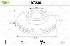 ÖN FREN AYNASI ADET GOLF IV 00 V 03 POLO 01 BORA-OCTAVIA 98 FABIA 05 IBIZA 05 288x25x5DLxHAVALI
