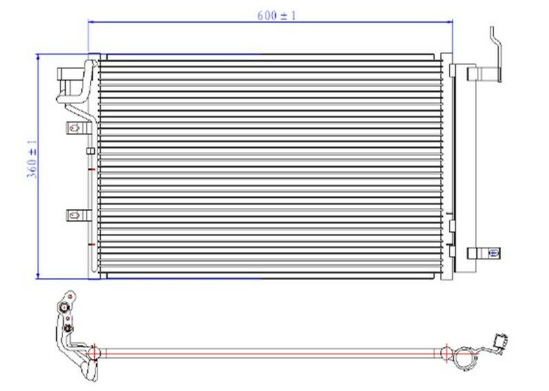 KLİMA KONDENSERİ KIA CERATO 1.6İ 06 558X365X16 OTO.-MEK.