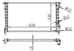 RADYATOR BRAZİNG MT 620X348X18 R21 1.7/2.0İ 89- / ESPACE 91- 63918
