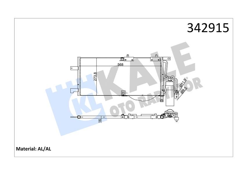 KLİMA KONDENSERİ OPEL COMBO TOUR-BOX-CORSA C AL-AL