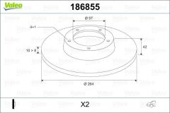 ARKA FREN AYNASI ASTRA H L67 04 14 COMBO C 01 11 MERIVA A 03 10 264x10x4DL DOLU