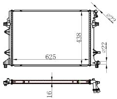 RADYATOR BRAZİNG MT 625X438X16 CADDY IV 2.0 TDI 2015 65017