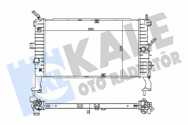RADYATÖR MERIVA 1.3-1.7CDTI 03 AC KLİMASIZ MEK 600x370