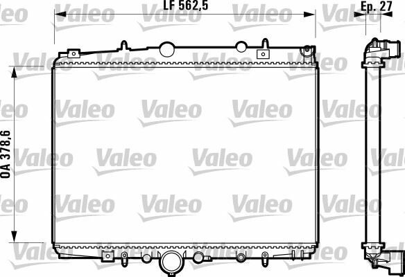 RADYATÖR 406 99-04 C5 01-04 2.0HDI-2.0 16V AC KLİMASIZ MEK 562.5x379x27