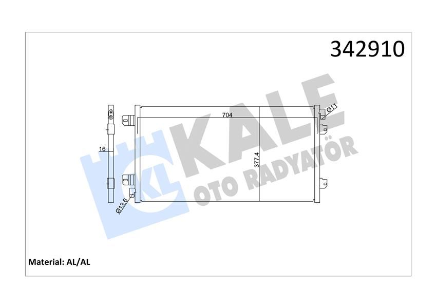 KLİMA KONDENSERİ MASTER II BOX-BUS OPEL MOVANO BOX NISSAN INTERSTAR BOX-BUS AL-AL