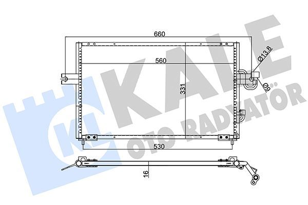 KLİMA KONDENSERİ ACCENT I AL/AL 565x318x16