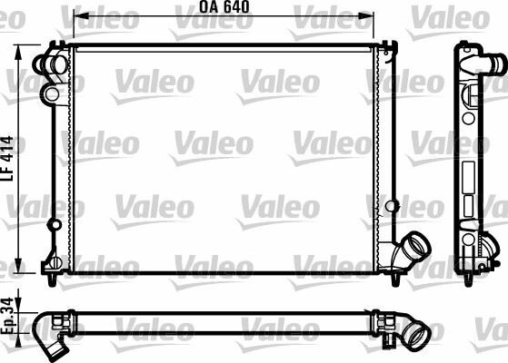 RADYATÖR 406 95-04 2.0 16V AC MEK 640x414x34