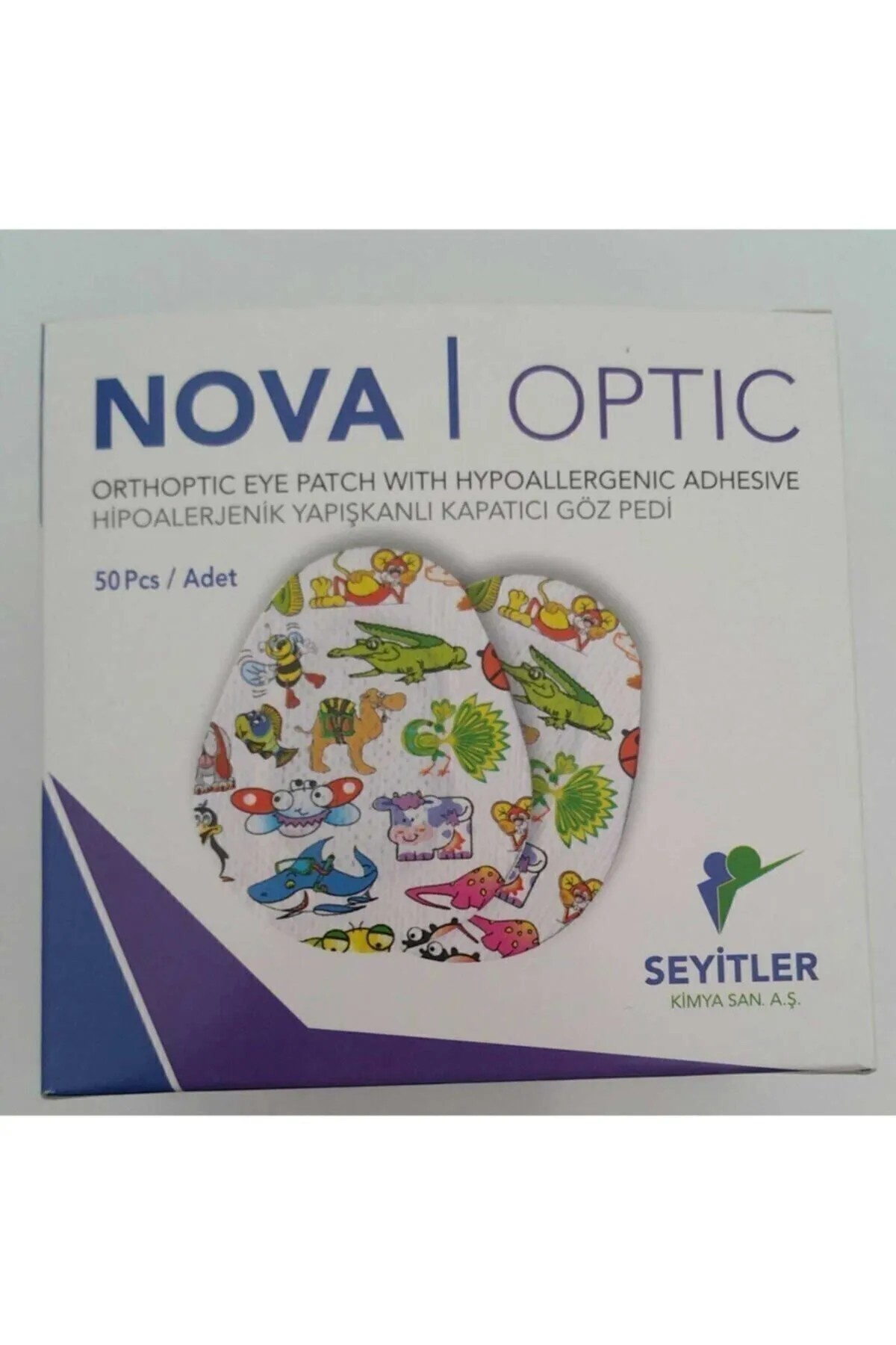 Nova Optik Göz Kapama Bandı Göz Pedi 5.6x6.9cm Çocuk 50 Adet