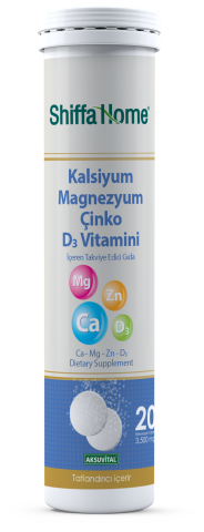 Kalsiyum Magnezyum Çinko D3 Vitaminli 20 Tablet