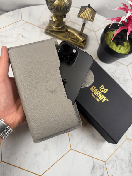 Garniy Telefon Bölmeli Tutamaçlı Büyük Bölmeli Vizon Cüzdan