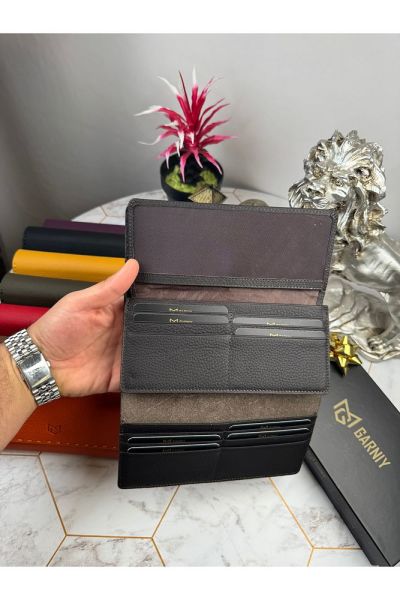Hakiki Deri Telefon Bölmeli Cüzdan Kahverengi 38714
