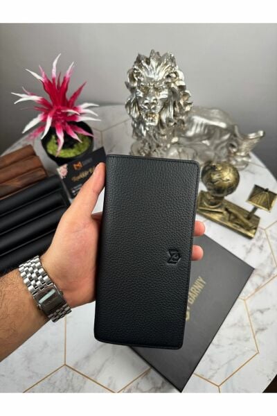 Hakiki Deri Telefon Bölmeli Cüzdan 38717 SİYAH