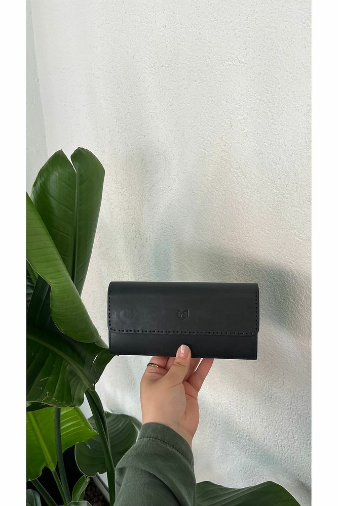 Telefon Bölmeli Hakiki Deri Cüzdan 38714 SİYAH