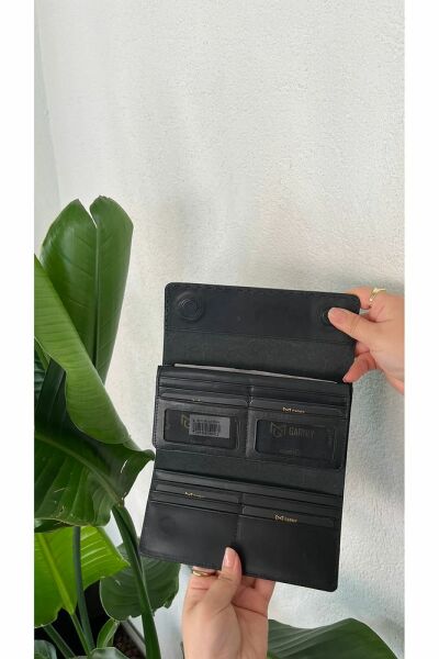 Telefon Bölmeli Hakiki Deri Cüzdan 38714 SİYAH