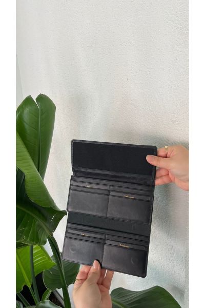 Telefon Bölmeli Hakiki Deri Cüzdan 38714 SİYAH