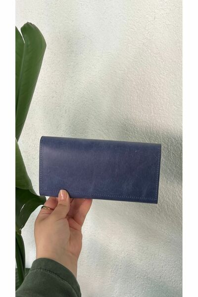 Telefon Bölmeli Hakiki Deri Cüzdan 38714 LACİVERT