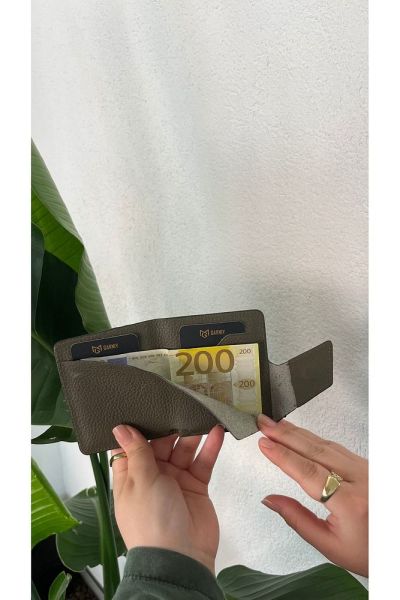 Hakiki Deri Cüzdan & Kartlık 1706 HAKİ YEŞİL