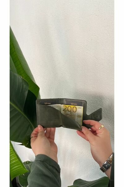 Hakiki Deri Cüzdan & Kartlık 1706 KOYU YEŞİL