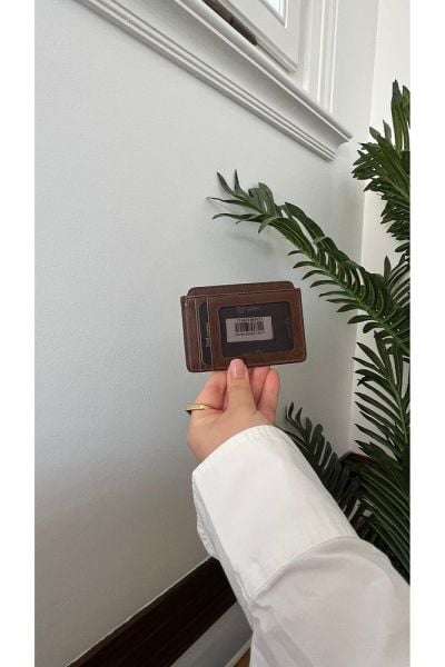 Hakiki Deri Erkek Kartlık Cüzdan 1611 GREYZİ KAHVE