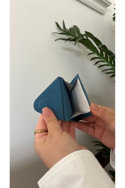 Hakiki Deri Cüzdan Kartlık 1700 TURKUAZ