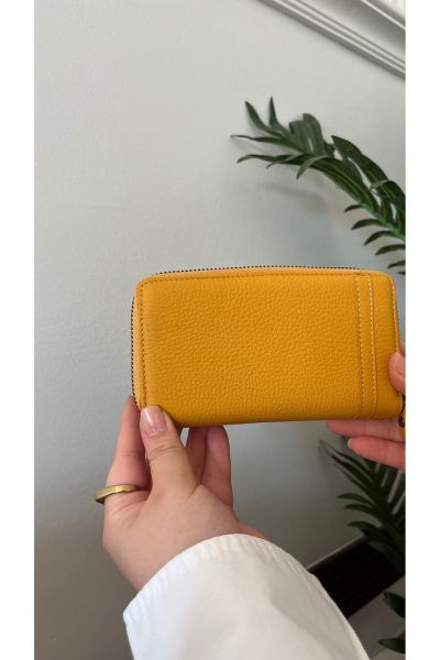 Hakiki Deri Kadın Cüzdan & Kartlık 38716 SARI