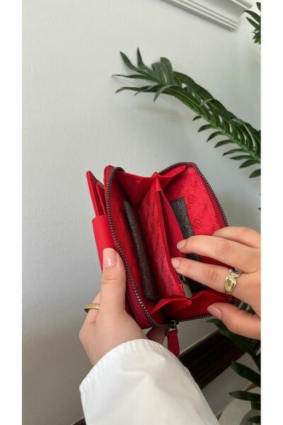 Hakiki Deri Kadın Cüzdan & Kartlık 38716 KIRMIZI