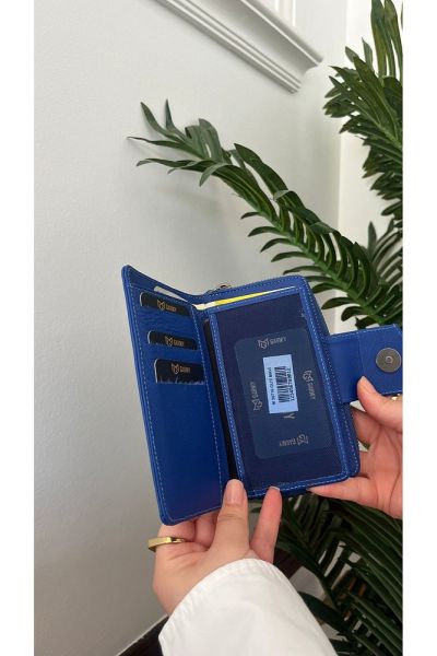 Hakiki Deri Kadın Cüzdan & Kartlık 38716 MAVİ
