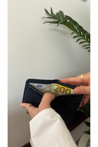 Unısex Hakiki Deri Cüzdan & Kartlık 3704 LACİVERT