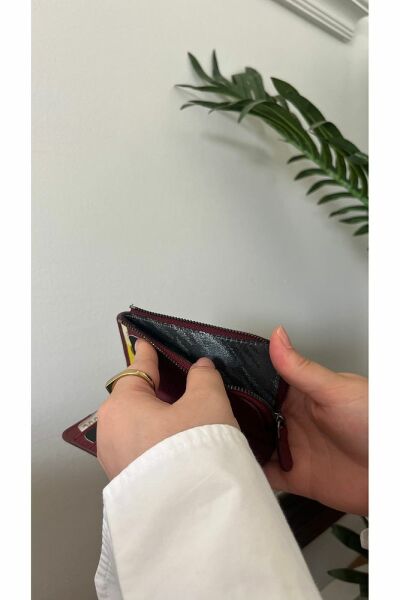Unısex Hakiki Deri Cüzdan & Kartlık 3704 BORDO