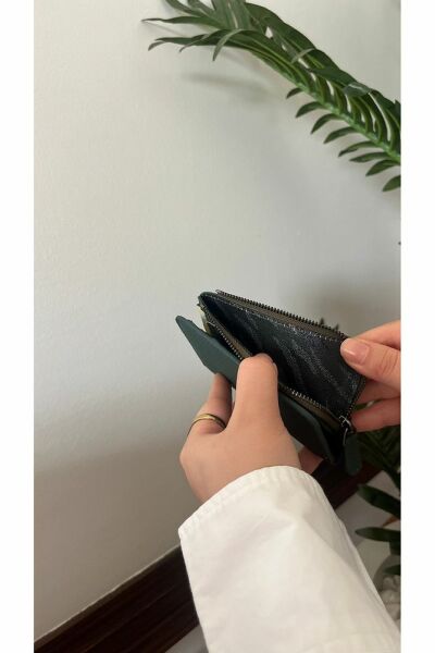 Unısex Hakiki Deri Cüzdan & Kartlık 3704 YEŞİL