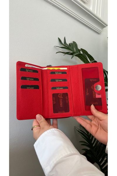 Hakiki Deri Kadın Cüzdan 38712 KIRMIZI