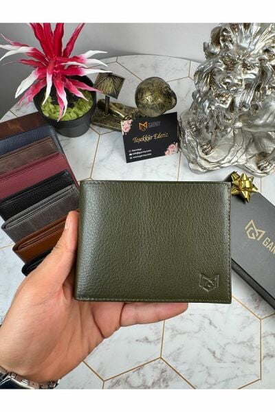 Hakiki Deri Erkek Cüzdan Taba Renk 28723 YEŞİL