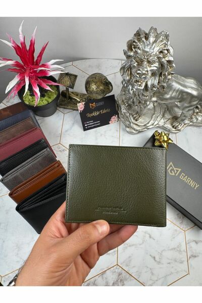 Hakiki Deri Erkek Cüzdan Taba Renk 28723 YEŞİL