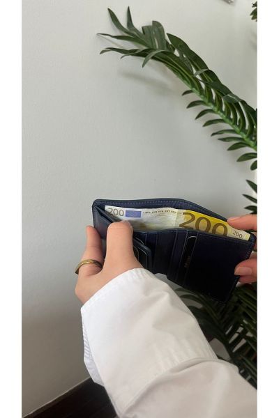 Hakiki Deri Erkek Cüzdan 2709 GREYZİ LACİVERT