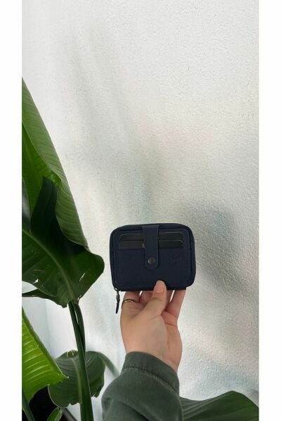 Unısex Hakiki Deri Cüzdan & Kartlık 3703 LACİVERT - Tek Ebat
