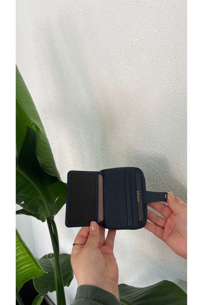 Unısex Hakiki Deri Cüzdan & Kartlık 3703 LACİVERT - Tek Ebat