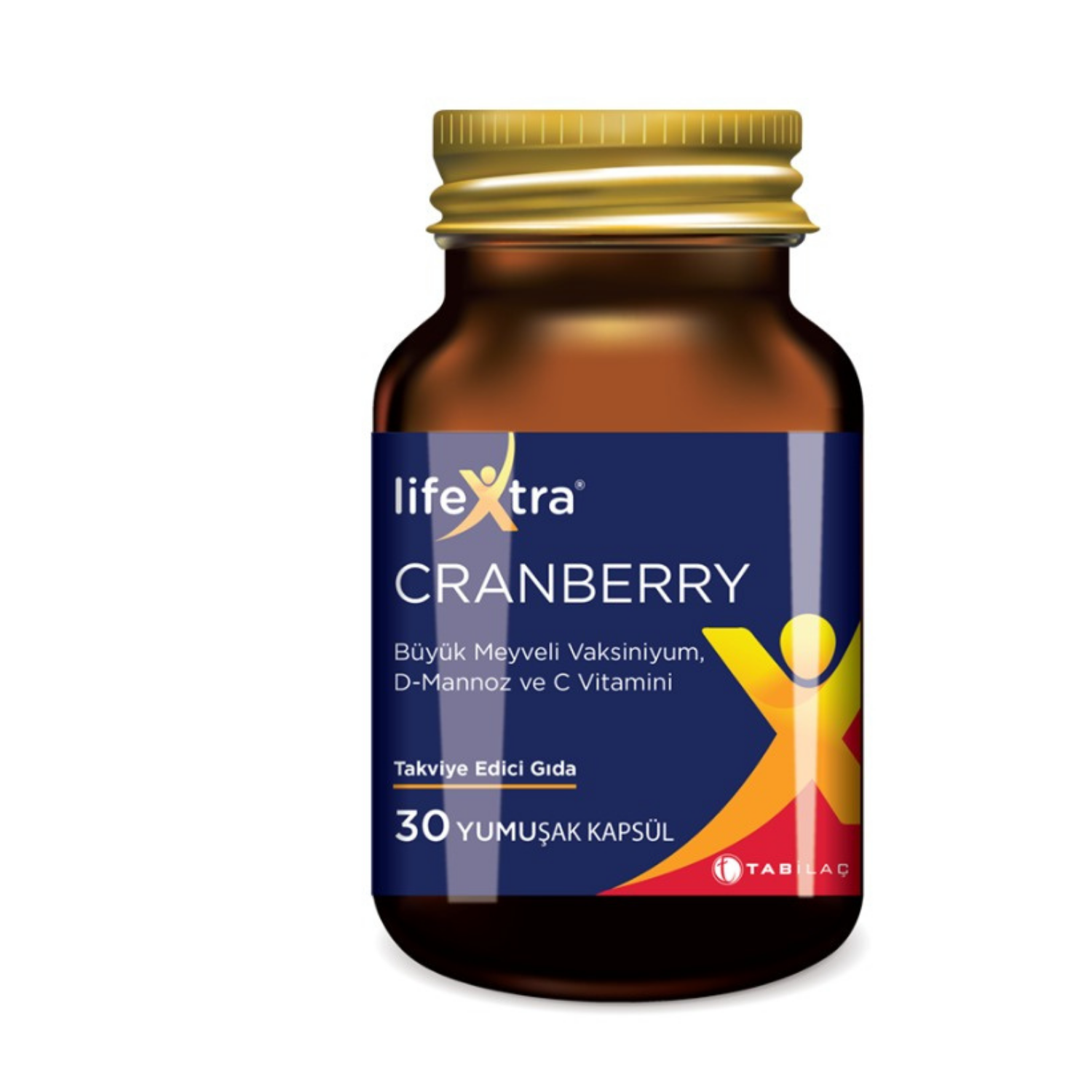 LifeXtra CRANBERRY Büyük Meyveli Vaksiniyum D-Mannoz ve C Vitamini Takviye Edici Gıda