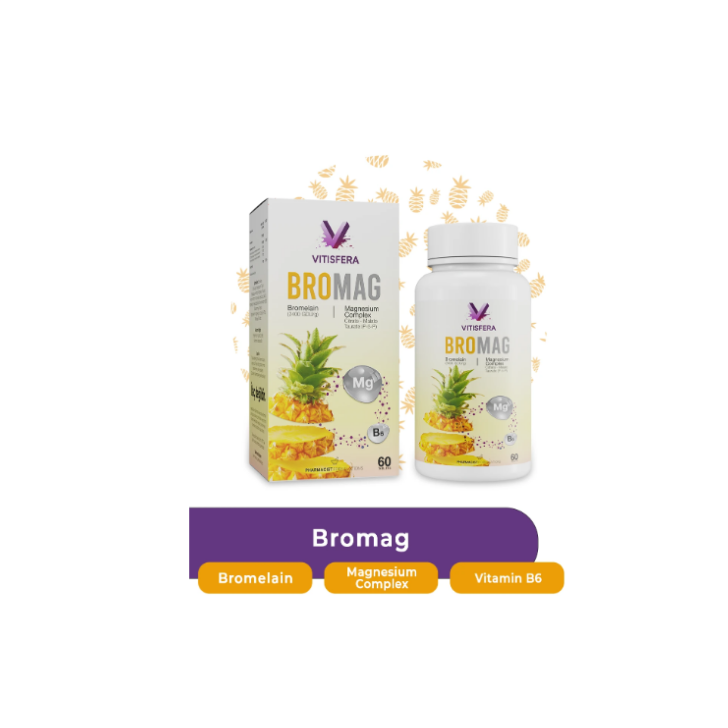 Vitisfera BroMag Bromelain Magnesium Complex 60 Tablet