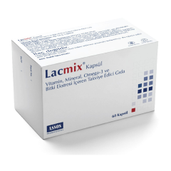 Lacmix Kapsül Vitamin, Mineral, Omega-3 ve Bitki Ekstresi İçeren Takviye Edici Gıda