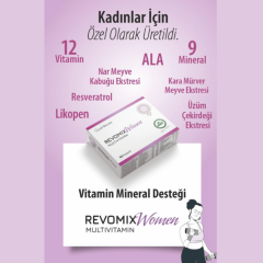 Revomix WoMen 60 Kapsül, Multivitamin & Multimineral & Aminoasit & Bitki Ekstreleri