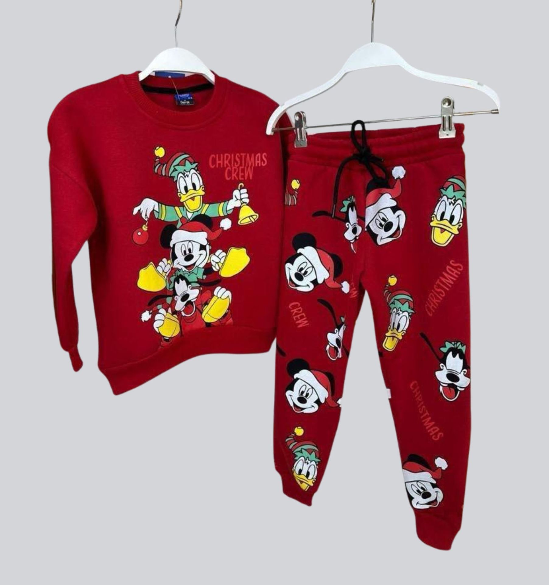 Yılbaşı Temalı Mickey ve Arkadaşları Kırmızı Çocuk Takım (Kitap Hediyeli)