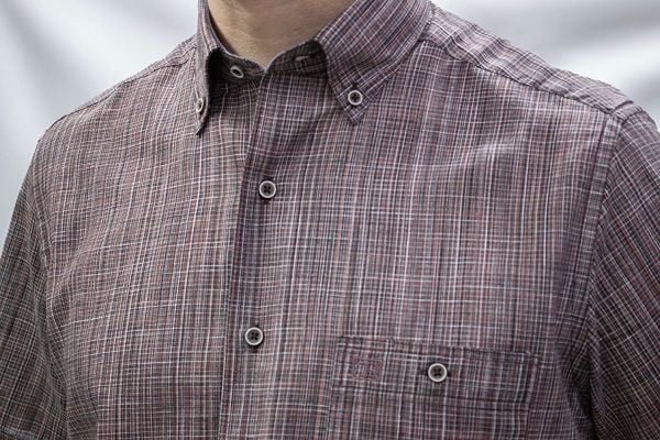 Kısa Kol Poplin Çift cepli 675-25kby-38 Bordo