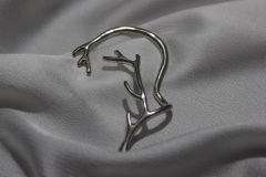 Dal Şeklinde Kulak Climber (Gümüş Rengi)