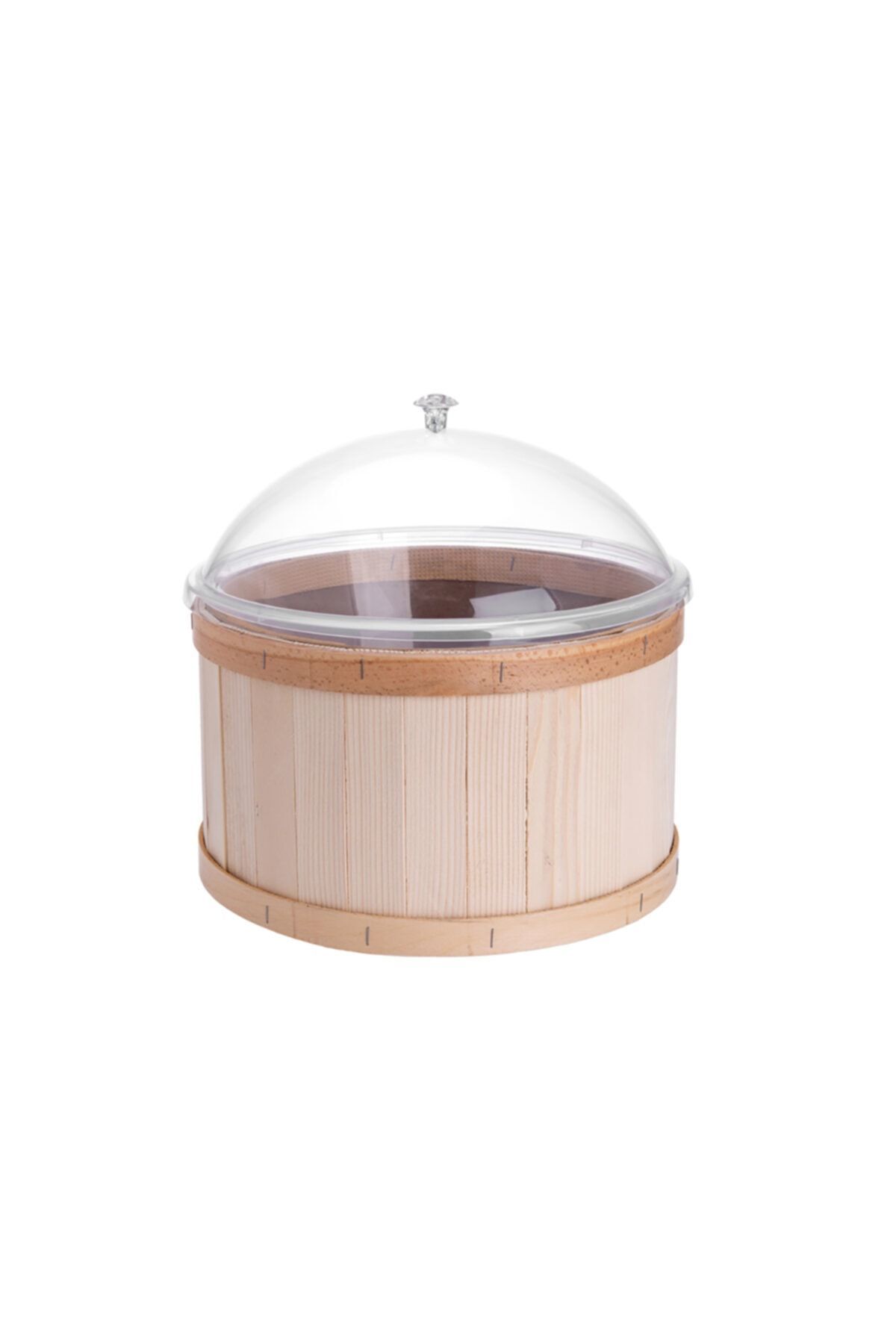 Wood Colored Olive Barrel Plexiglass Lid Set 35x20