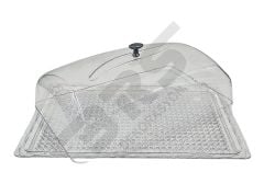 Lokum Teşhir Tepsisi Siyah Polikarbon Kapaklı Takım 27x41cm NO:4