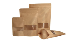 Kilitli Pencereli Kağıt Kuruyemiş Baharat Kahve Ambalajı8.5x14.5 50/100 gr Kapasiteli