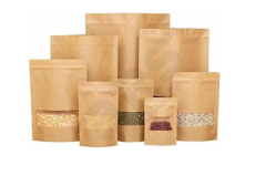 Kilitli Pencereli Kağıt Kuruyemiş Baharat Kahve Ambalajı8.5x14.5 50/100 gr Kapasiteli