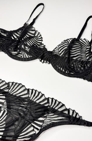 Ailsa Siyah Zebra İç Çamaşır Takımı
