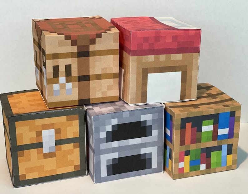 Minecraft 3d Maket Çocuk Oyun Aktivitesi Kes Yapıştır Gelişim Kraft