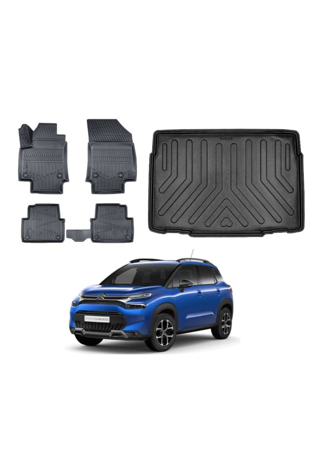 Citroen C3 Aircross 2018 Model Alt Kademe Bagaj Havuzu Paspas Takımı Eva Serisi